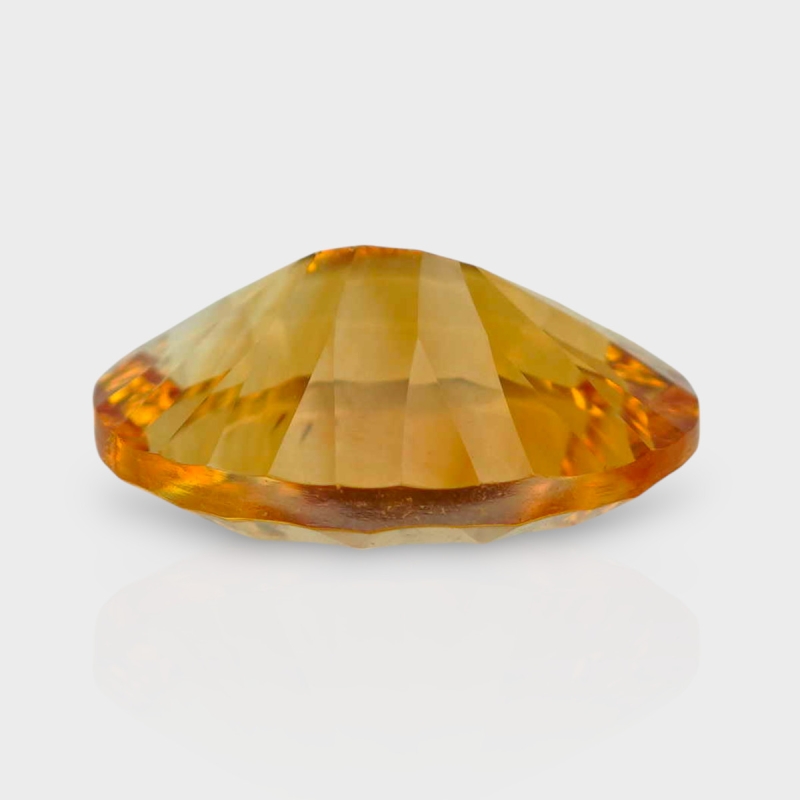 Citrine 15x11mm Concave Cut Oval AAA Loose Gemstone - 182093