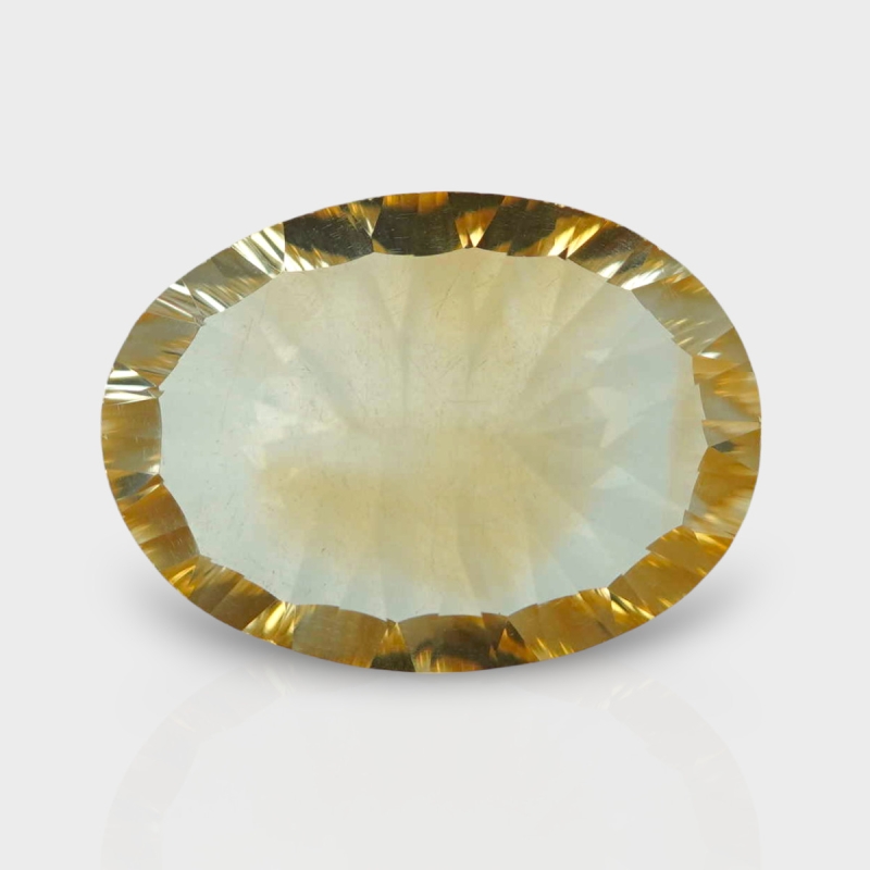Citrine 18x13mm Concave Cut Oval AA+ Loose Gemstone - 182100