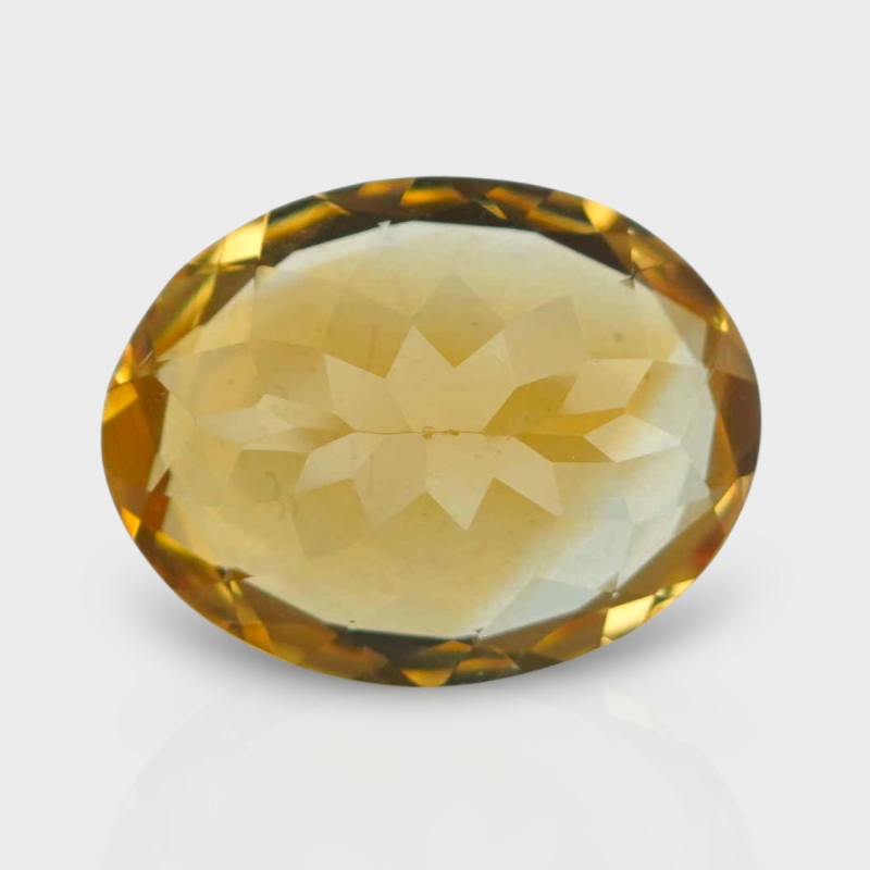 Citrine 15.12x11.70mm Faceted Oval AA+ Loose Gemstone - 182175