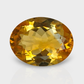 Citrine 15.12x11.70mm Faceted Oval AA+ Loose Gemstone - 182175