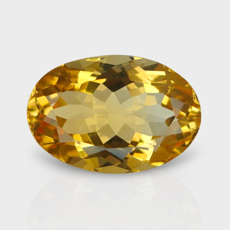 Citrine 15.87x10.85mm Faceted Oval AA+ Loose Gemstone - 182185