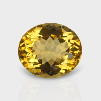 Citrine 15.37x13.42mm Faceted Oval AA+ Loose Gemstone - 182186