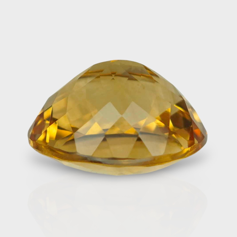 Citrine 15.37x13.42mm Faceted Oval AA+ Loose Gemstone - 182186