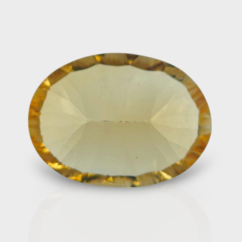 Citrine 15.84x11.55mm Concave Cut Oval AA+ Loose Gemstone - 182200