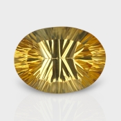 Citrine 15.84x11.55mm Concave Cut Oval AA+ Loose Gemstone - 182200