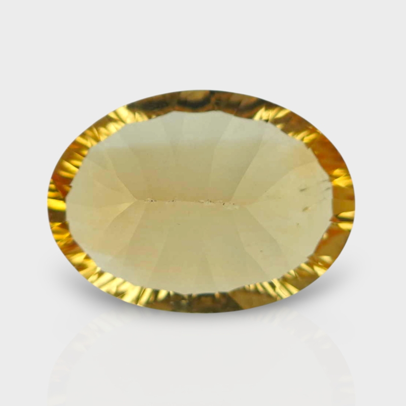Citrine 15.88x11.55mm Concave Cut Oval AA+ Loose Gemstone - 182209