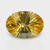 Citrine 15.88x11.55mm Concave Cut Oval AA+ Loose Gemstone - 182209