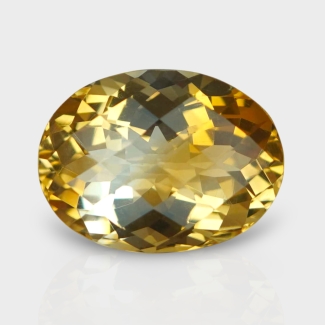Citrine 15.92x11.93mm Checkerboard Oval AA Loose Gemstone - 182210