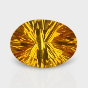 Citrine 15x10.89mm Concave Cut Oval AA+ Loose Gemstone - 182212
