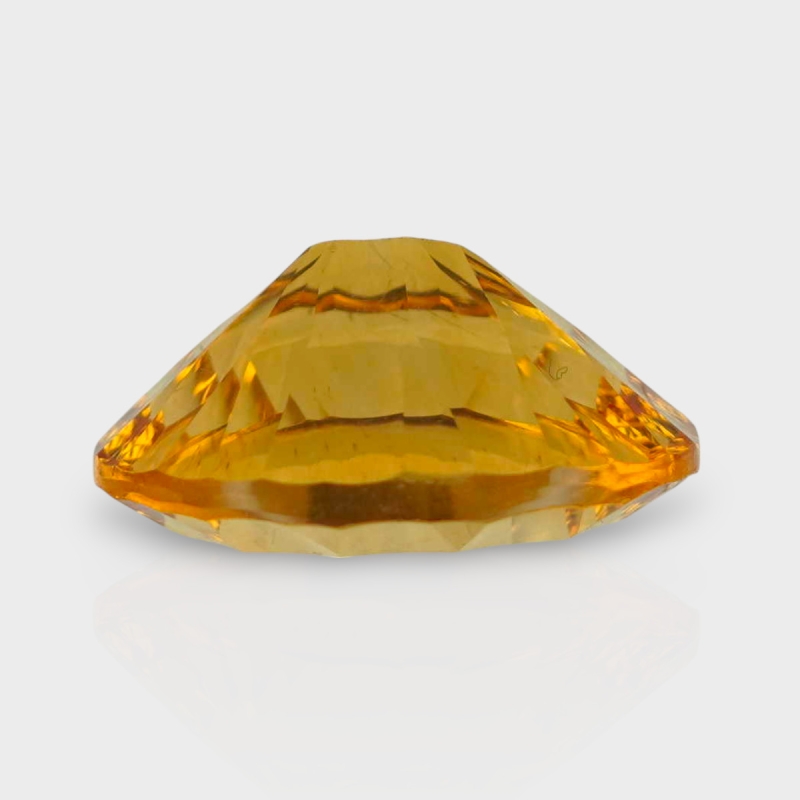 Citrine 15x10.89mm Concave Cut Oval AA+ Loose Gemstone - 182212