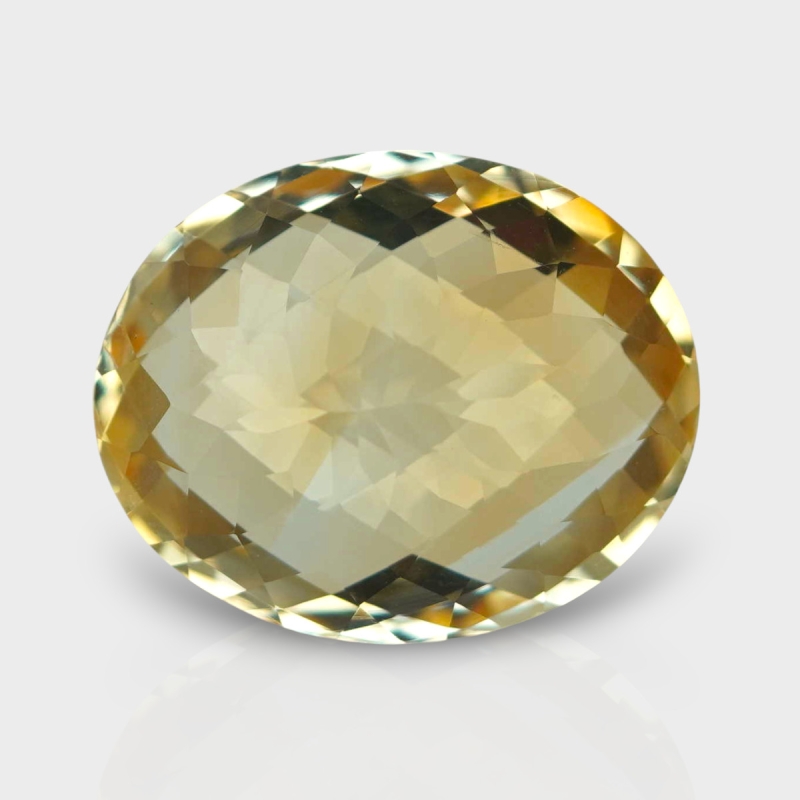 Citrine 19.74x15.98mm Checkerboard Oval AA Loose Gemstone - 182240