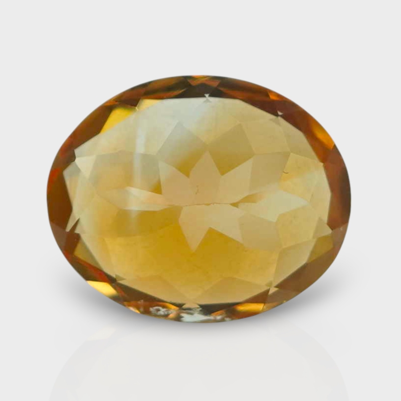 Citrine 11.74x9.51mm Faceted Oval AAA Loose Gemstone - 182268