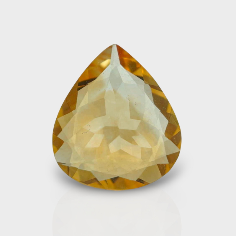 Citrine 13.16x11.62mm Faceted Pear AA+ Loose Gemstone - 182278