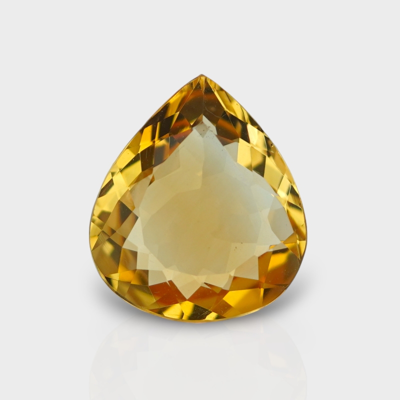 Citrine 14.55x12.75mm Faceted Pear AA+ Loose Gemstone - 180532