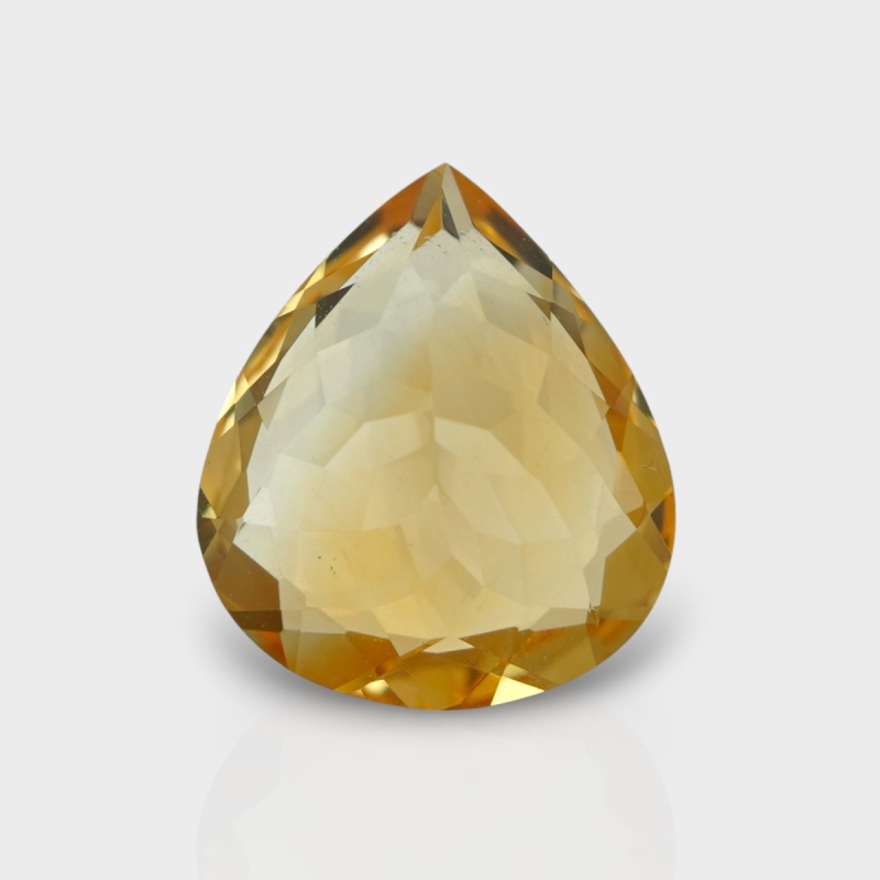 Citrine 14.55x12.75mm Faceted Pear AA+ Loose Gemstone - 180532