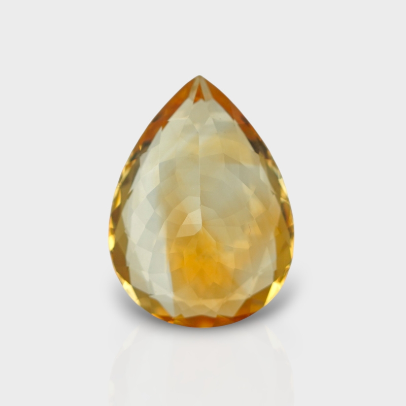 Citrine 20.70x15.20mm Faceted Pear AA+ Loose Gemstone - 180549