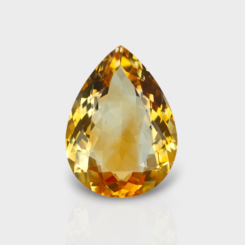 Citrine 20.70x15.20mm Faceted Pear AA+ Loose Gemstone - 180549