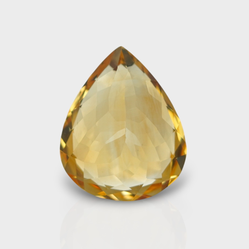 Citrine 17.15x14mm Faceted Pear AA Loose Gemstone - 180611