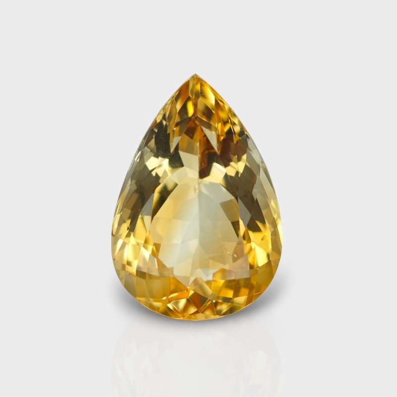 Citrine 19.70x13.65mm Faceted Pear AA Loose Gemstone - 180614