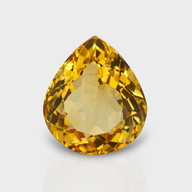 Citrine 15.20x13.30mm Faceted Pear AA Loose Gemstone - 180788