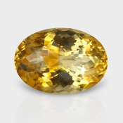 Citrine 20x14mm Checkerboard Oval AA Loose Gemstone - 181533