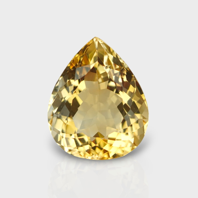 Citrine 17.30x14.15mm Faceted Pear AA Loose Gemstone - 180530