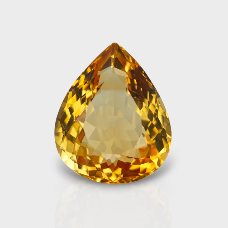 Citrine 19.65x16.20mm Faceted Pear AA Loose Gemstone - 180545