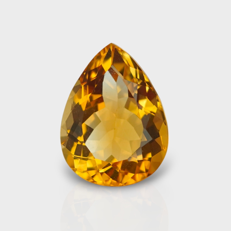 Citrine 16.25x12.25mm Faceted Pear AAA Loose Gemstone - 180577