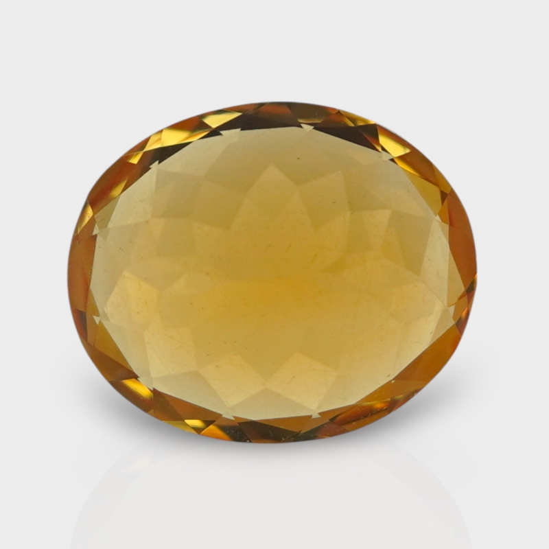 Citrine 12.20x10.20mm Faceted Oval AAA Loose Gemstone - 181491