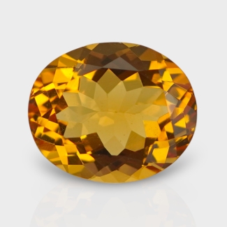 Citrine 12.20x10.20mm Faceted Oval AAA Loose Gemstone - 181491