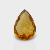 Citrine 18x12.85mm Checkerboard Pear AAA Loose Gemstone - 181507