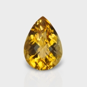 Citrine 18x12.85mm Checkerboard Pear AAA Loose Gemstone - 181507