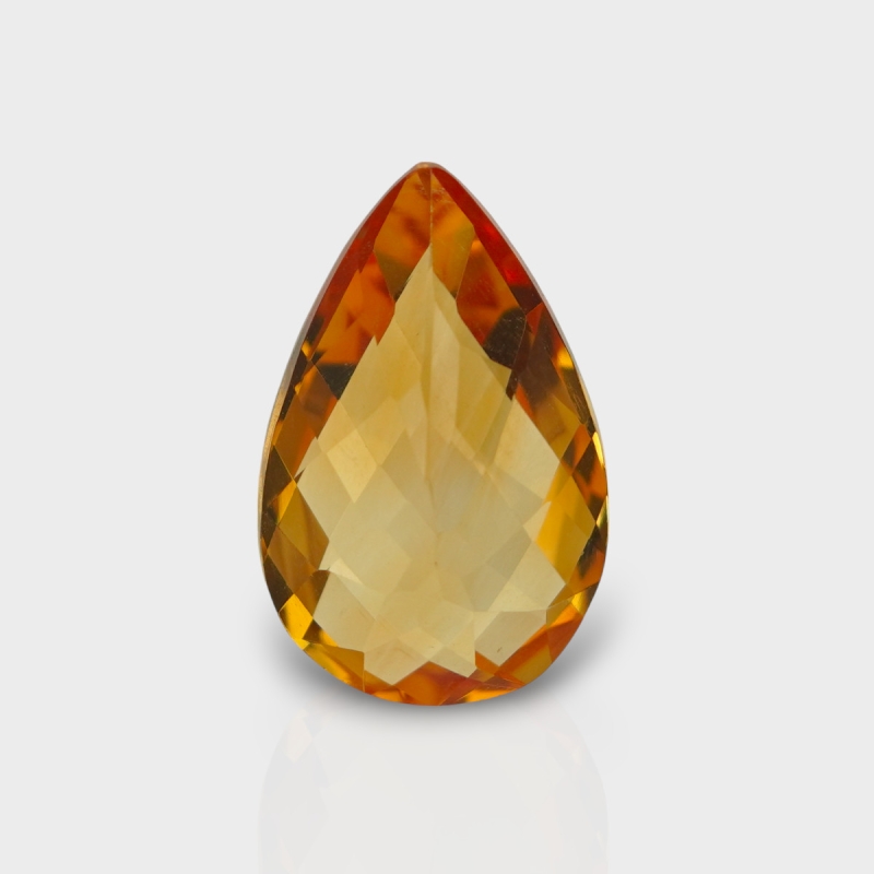 Citrine 18.30x11.50mm Checkerboard Pear AAA Loose Gemstone - 181510