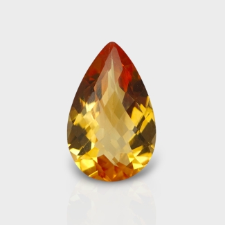 Citrine 18.30x11.50mm Checkerboard Pear AAA Loose Gemstone - 181510
