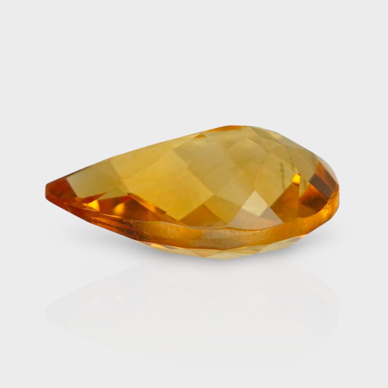 Citrine 18.30x11.50mm Checkerboard Pear AAA Loose Gemstone - 181510