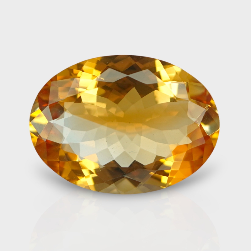 Citrine 21.15x15.50mm Faceted Oval AAA Loose Gemstone - 181543