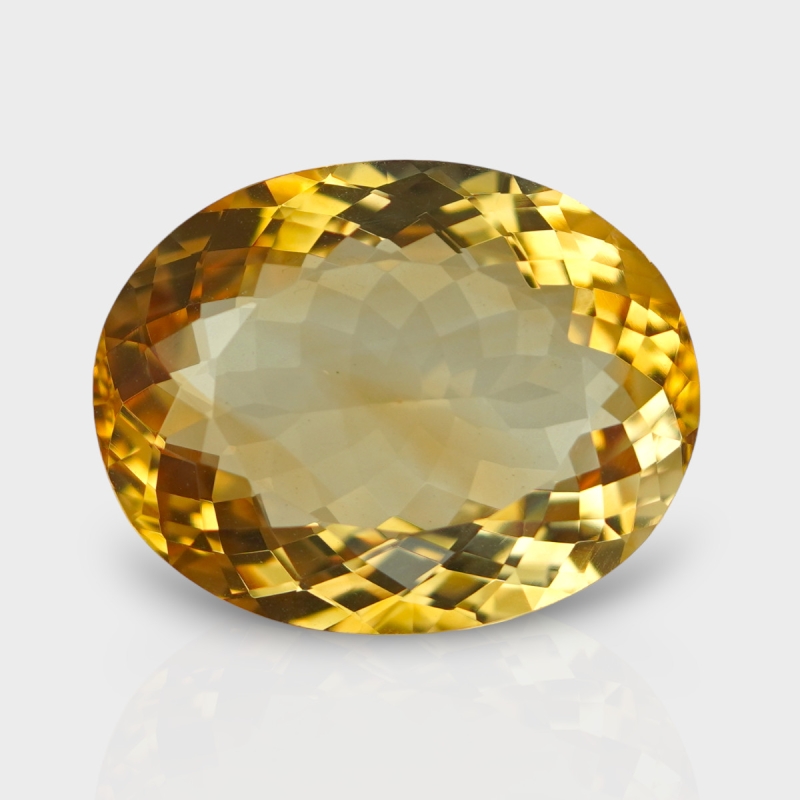 Citrine 21.05x16.55mm Faceted Oval AA Loose Gemstone - 181545