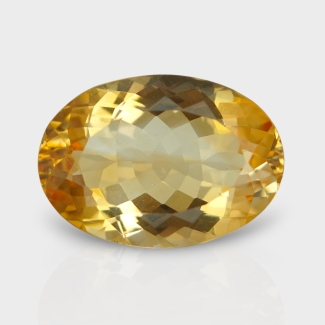 Citrine 19.75x13.95mm Faceted Oval AA Loose Gemstone - 181554