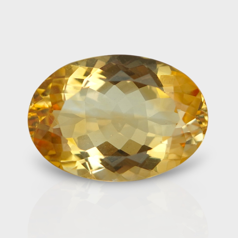 Citrine 19.75x13.95mm Faceted Oval AA Loose Gemstone - 181554
