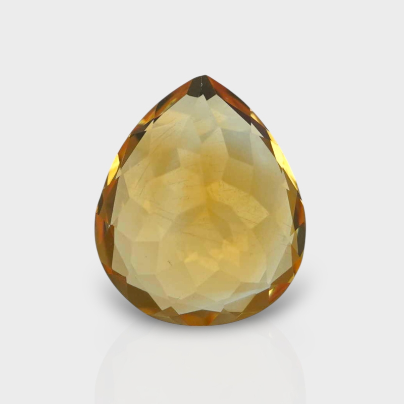 Citrine 12.30x10.33mm Faceted Pear AA+ Loose Gemstone - 181481