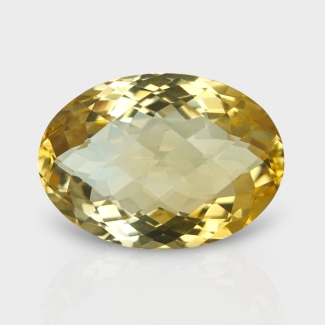 Citrine 18.67x13.39mm Checkerboard Oval AA Loose Gemstone - 180498