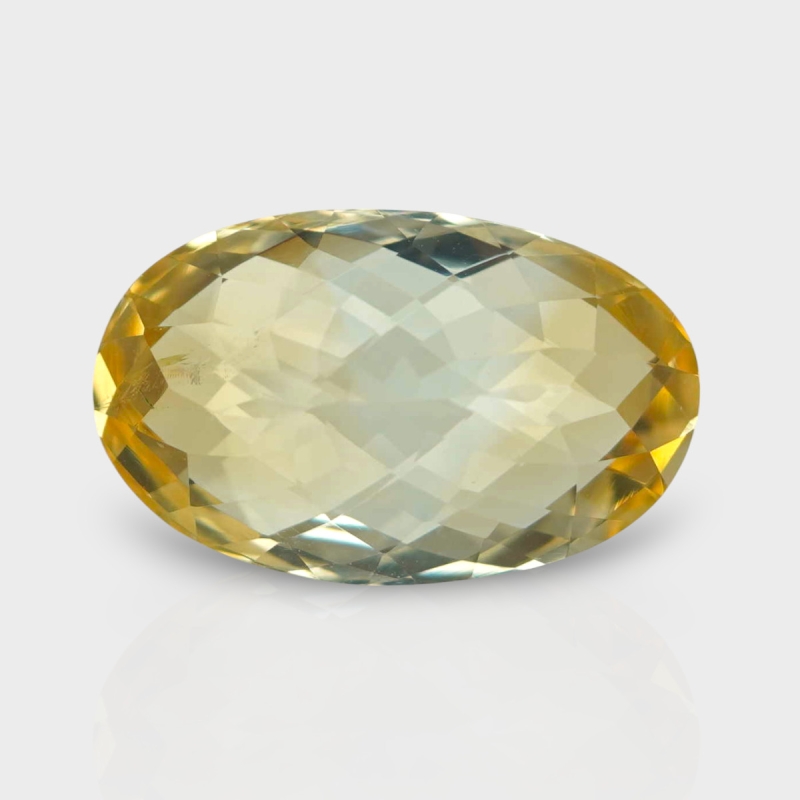 Citrine 19.41x12.04mm Checkerboard Oval AA Loose Gemstone - 180535