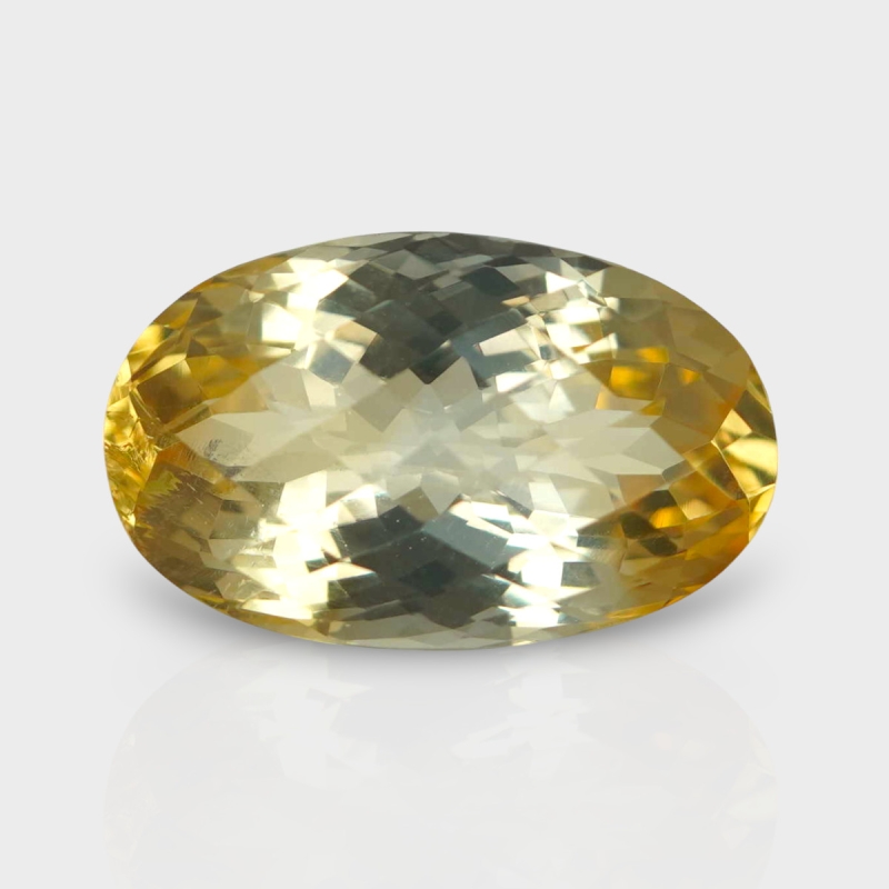 Citrine 19.41x12.04mm Checkerboard Oval AA Loose Gemstone - 180535