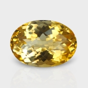 Citrine 15.82x11.19mm Checkerboard Oval AA Loose Gemstone - 180552