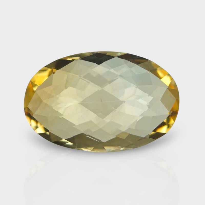 Citrine 16.80x10.88mm Checkerboard Oval AA Loose Gemstone - 180553
