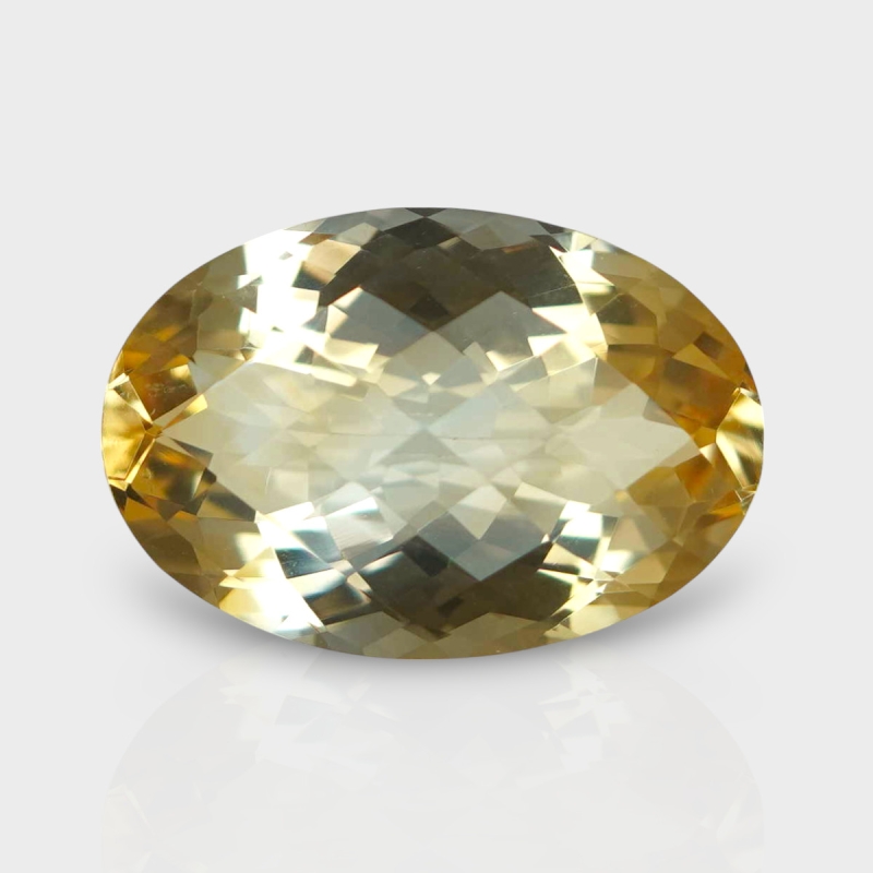 Citrine 17.78x12.22mm Checkerboard Oval AA Loose Gemstone - 180560