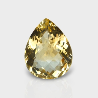 Citrine 20.10x15.87mm Checkerboard Pear AA Loose Gemstone - 180564