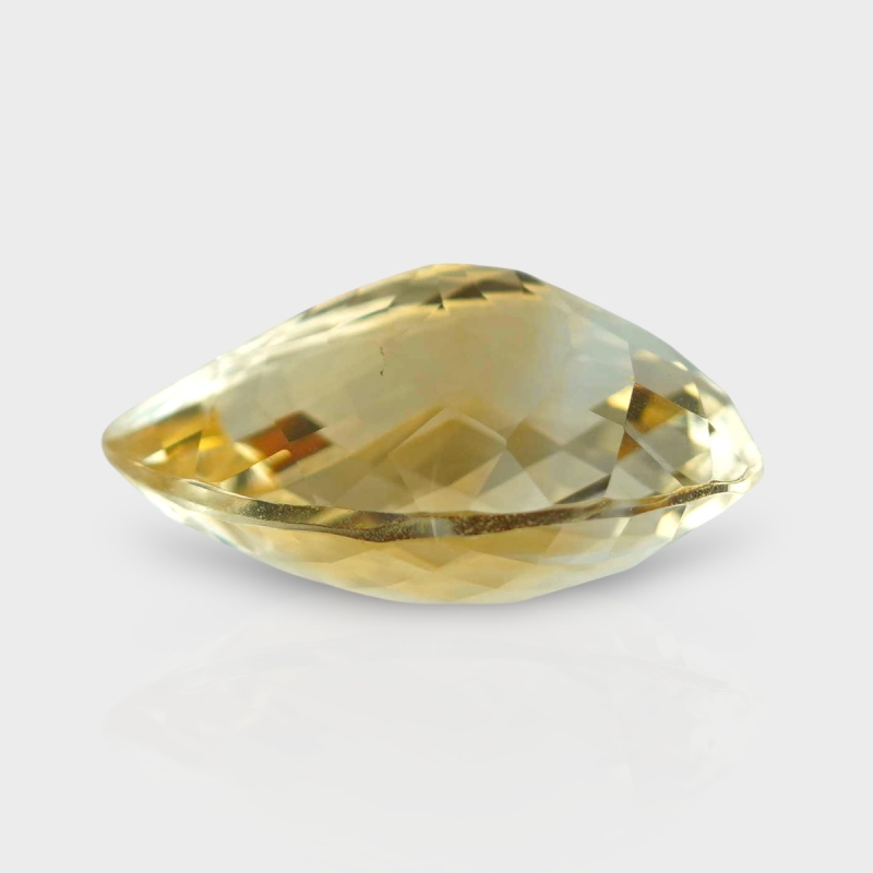Citrine 20.10x15.87mm Checkerboard Pear AA Loose Gemstone - 180564