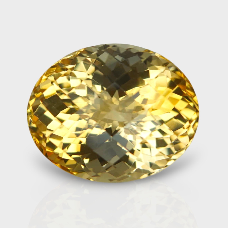 Citrine 18.84x15.25mm Checkerboard Oval AA Loose Gemstone - 180569
