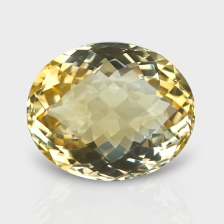 Citrine 18.05x14.83mm Checkerboard Oval AA Loose Gemstone - 180790